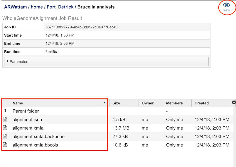 Genome Alignment Service Output Files