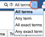 Global Search Term Matching