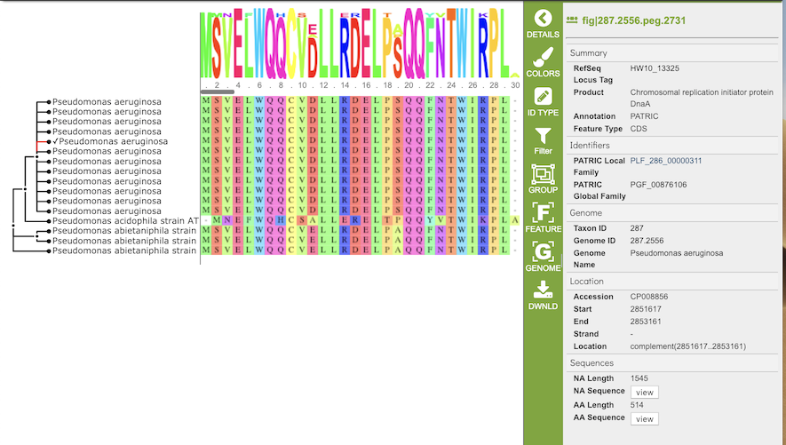 MSA Viewer - Select Item in Tree