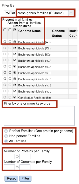 Filter Panel