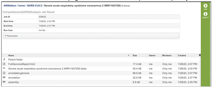 SARS-CoV-2 Output Files