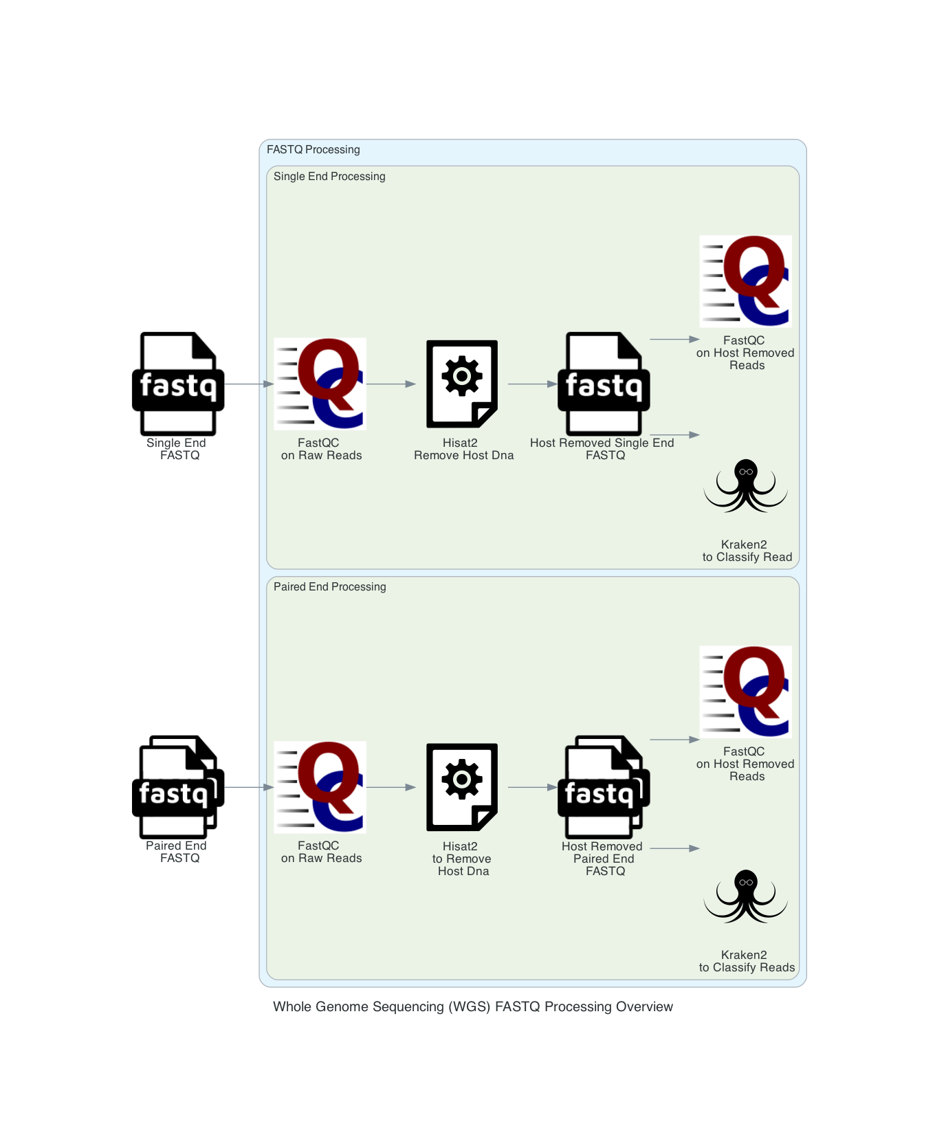 Schematic of WGS FASTQ processing